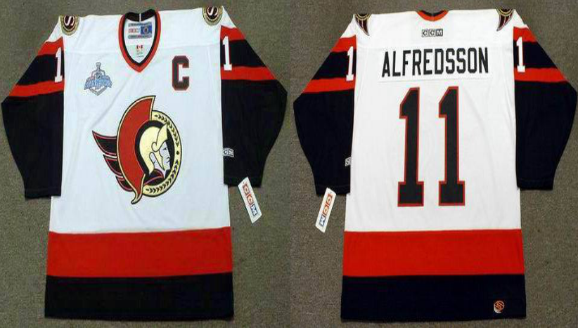 2019 Men Ottawa Senators #11 Alfredsson white CCM NHL jerseys
